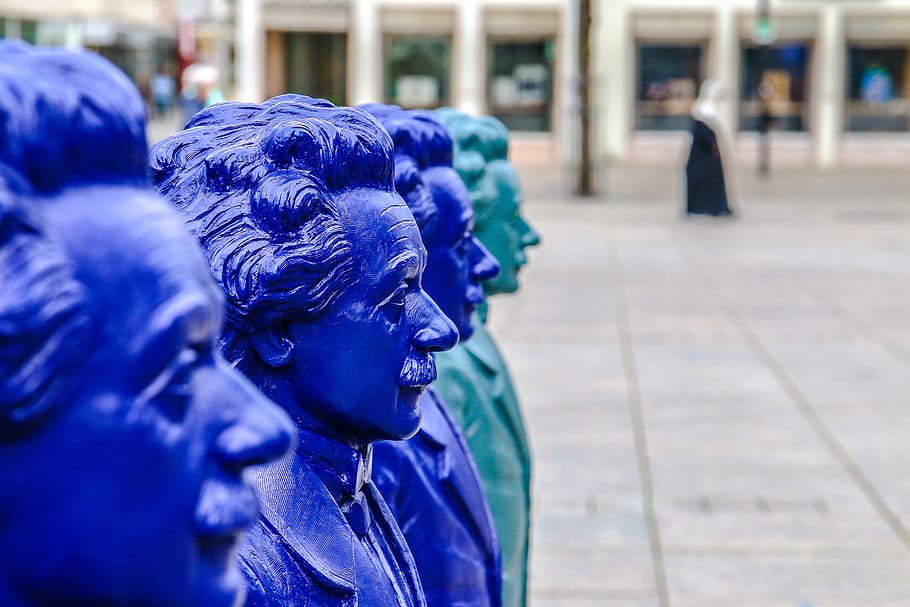 albert einstein, ulm, sculpture, exhibition, physicist, bust HD wallpaper