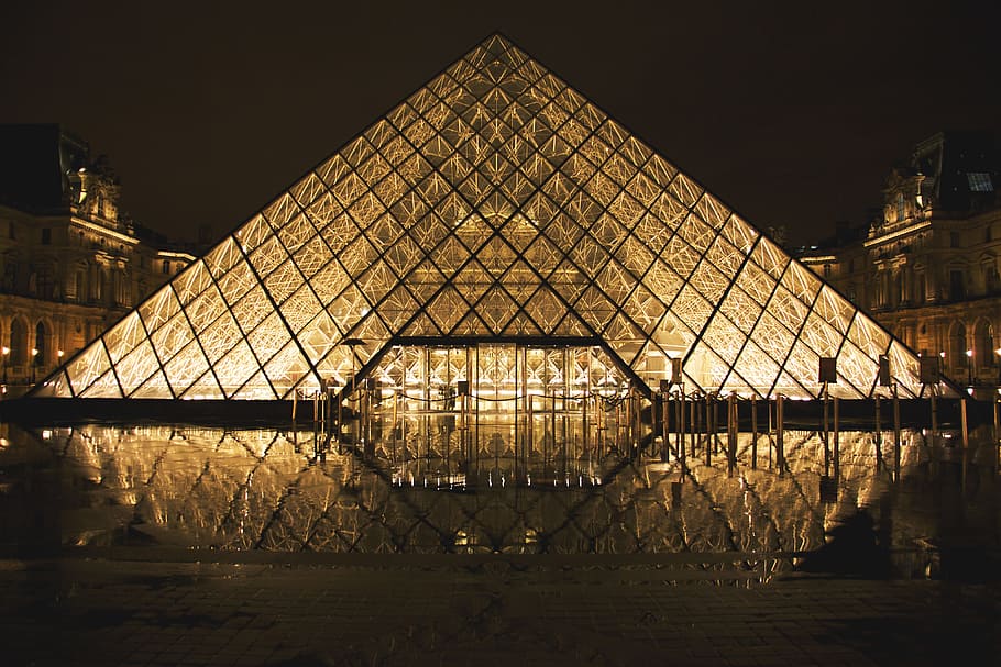 Louvre in Paris, architecture, built structure, building exterior HD wallpaper