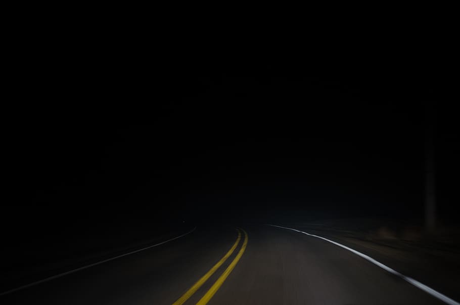 dark, night, road, street, asphalt, travel, light, transportation HD wallpaper