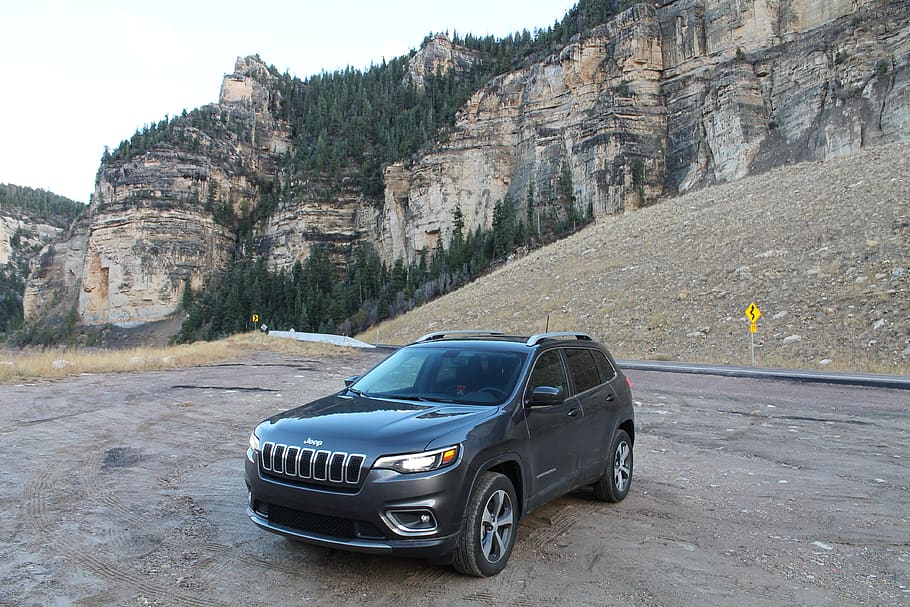 mountain, jeep, suv, cherokee, car, travel, utah, usa, mode of transportation, HD wallpaper