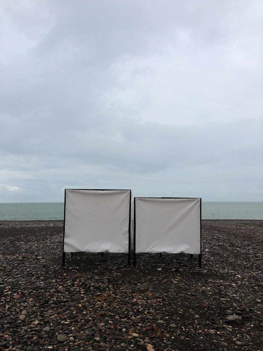 georgia, batumi, empty, sea, sky, outdoors, no people, coastline HD wallpaper
