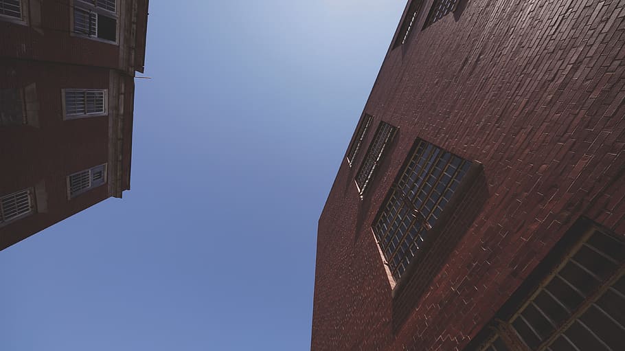 buildings, abandoned, sky, brick, architecture, building exterior HD wallpaper