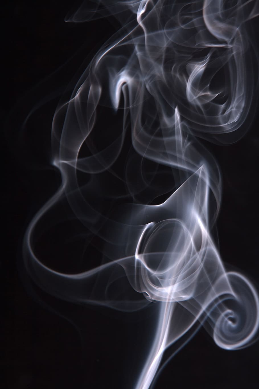 smoke, background, black, white, graphic, hot, isolated, curve HD wallpaper