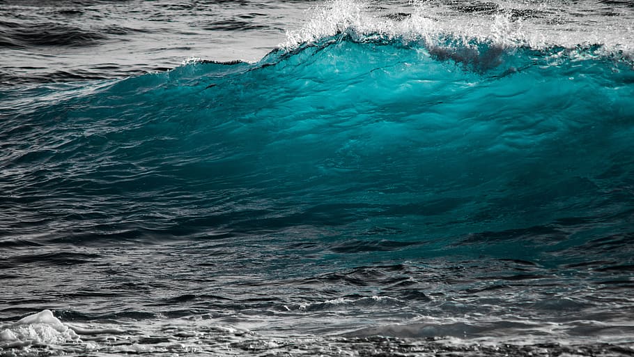 wave, transparent, turquoise, sea, water, nature, motion, liquid HD wallpaper