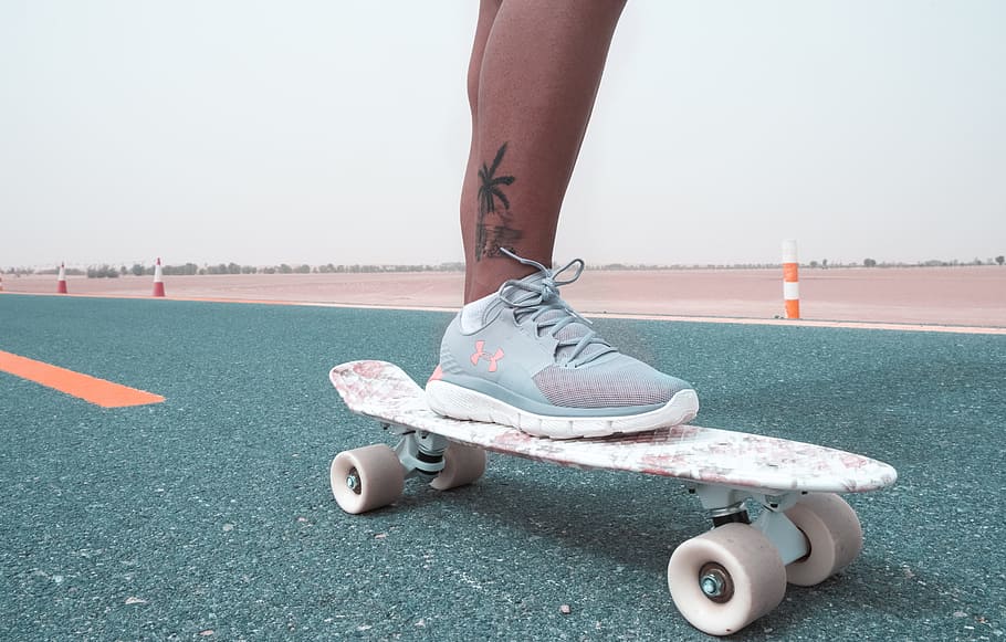 Person Skateboarding on Road, asphalt, daylight, daytime, dusty road HD wallpaper