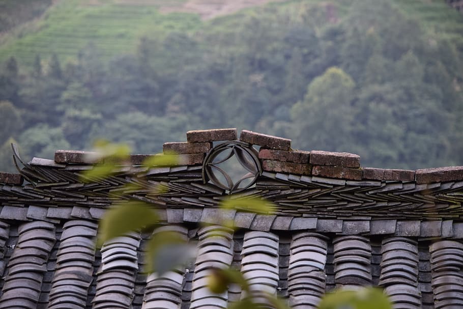 china, guilin, rooftop, tile, architecture, traditional, no people HD wallpaper