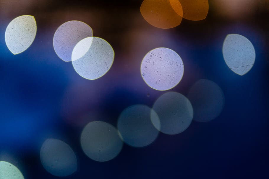 bokeh photography, blue, no people, circle, shape, defocused HD wallpaper