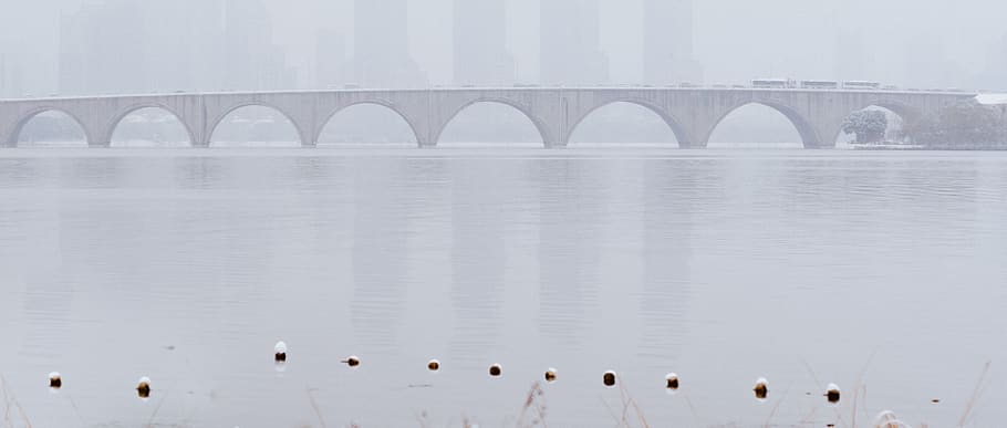 water, bridge, connection, built structure, bridge - man made structure HD wallpaper