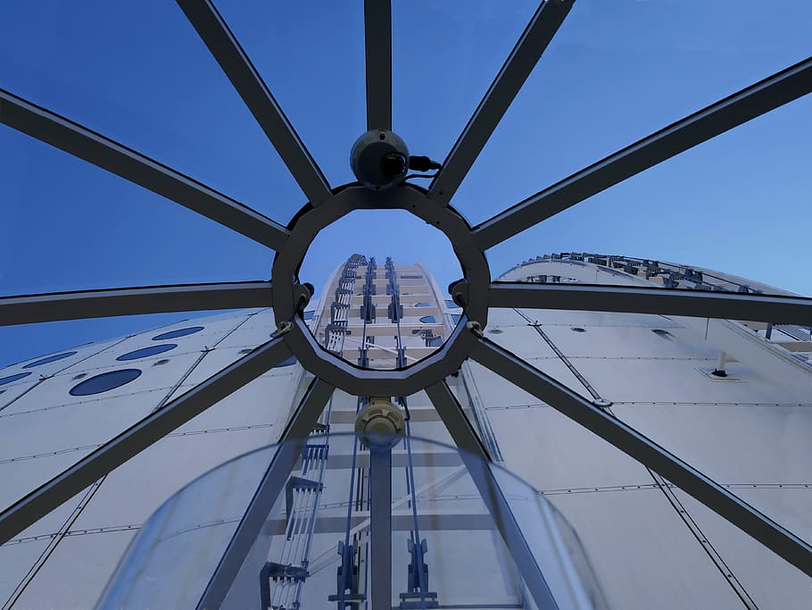 dome, ball, attraction, skyview, rail, star, structure, metal HD wallpaper