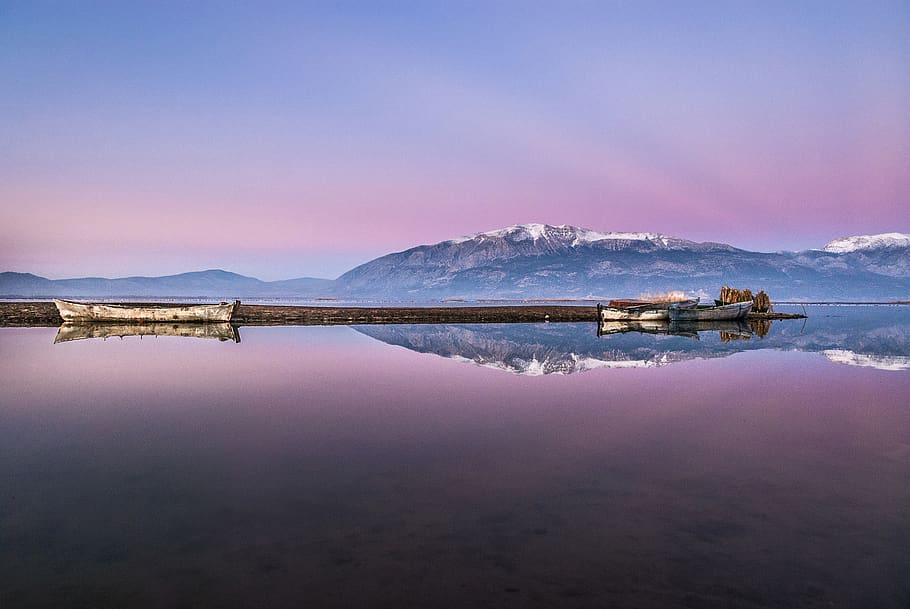 water, mountain, reflection, snow, sky, sea, tranquility, lagoon HD wallpaper