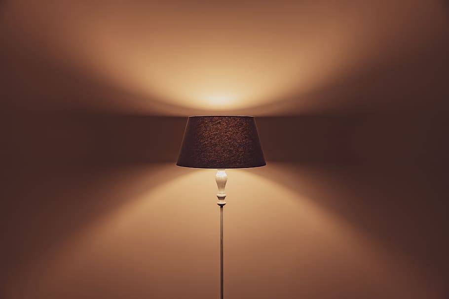 lamp, light, room, shadow, lighting, brand, electricity, retro HD wallpaper