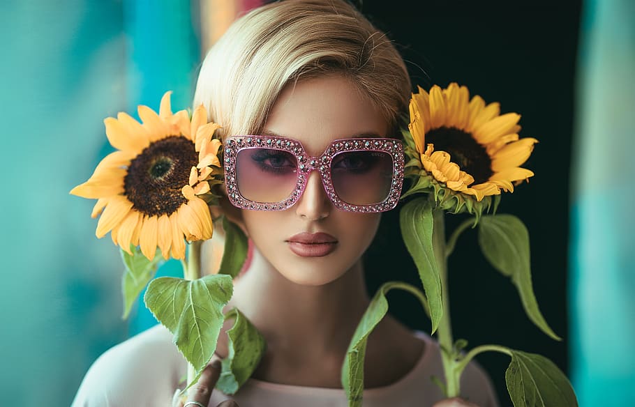 accessories, accessory, sunglasses, plant, blossom, flower, HD wallpaper