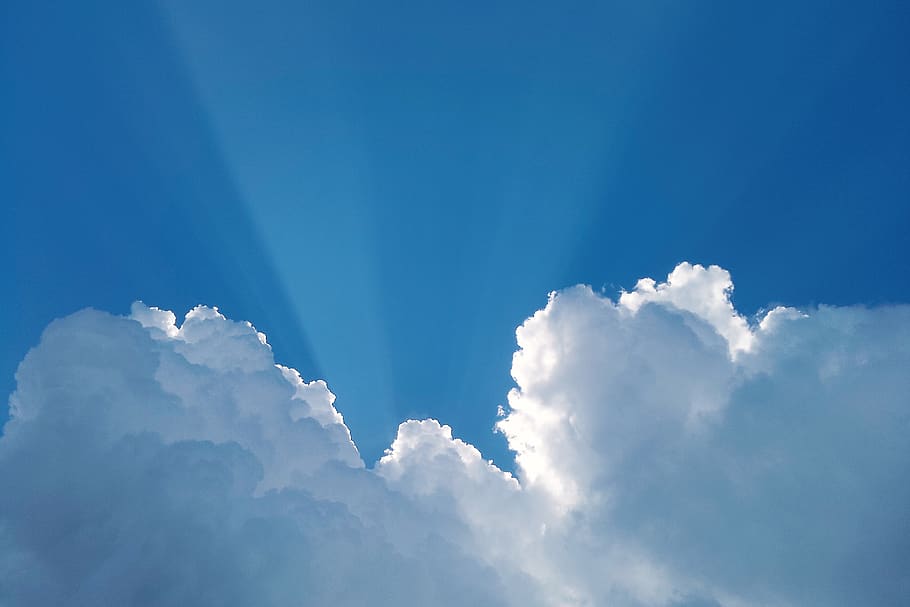 weather, clond, sky, cloud - sky, blue, beauty in nature, cloudscape HD wallpaper