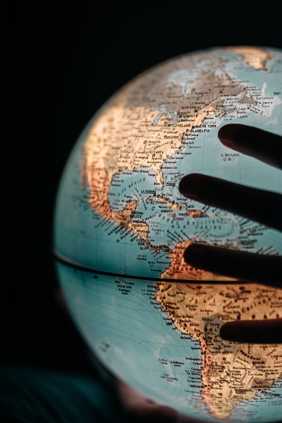 globe décor, close-up, indoors, no people, studio shot, black background HD wallpaper