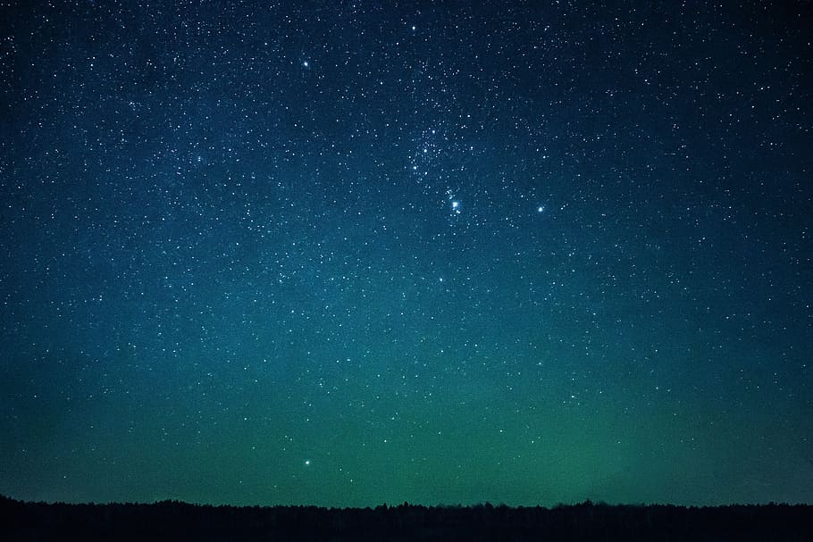 stars, galaxy, space, night, dark, evening, landscape, astronomy HD wallpaper