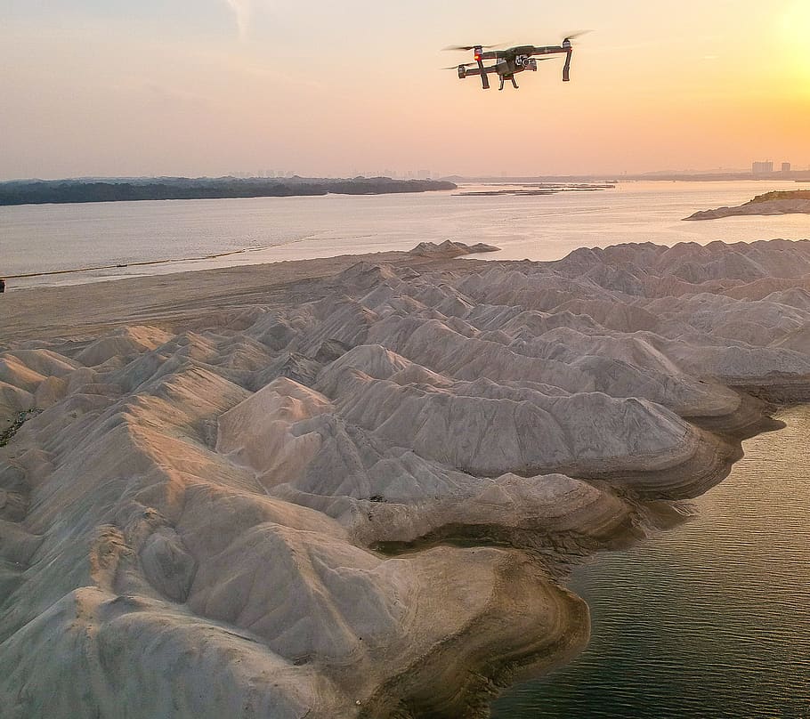 mavic, dji, drone, phantom, phantom3, phantom4, see, sea, tree HD wallpaper