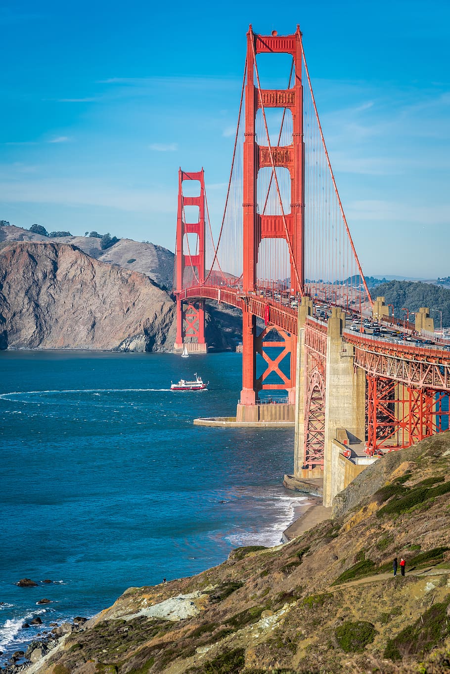 Golden Gate Bridge, bridge - man made structure, water, built structure HD wallpaper