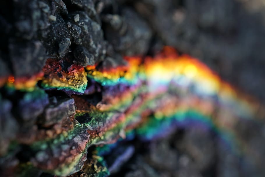 rainbow-colored stone, multi colored, close-up, no people, textured HD wallpaper