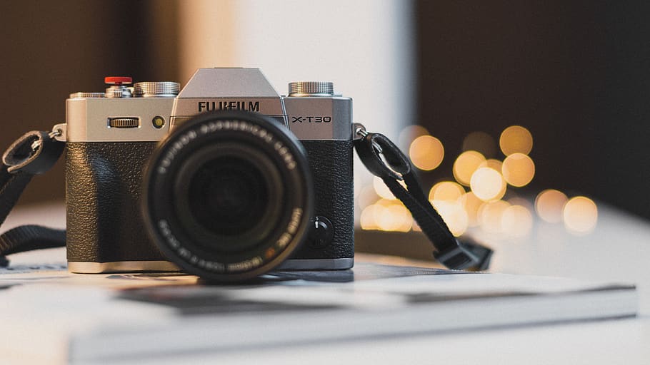 black Fujifilm camera, technology, photography themes, camera - photographic equipment HD wallpaper