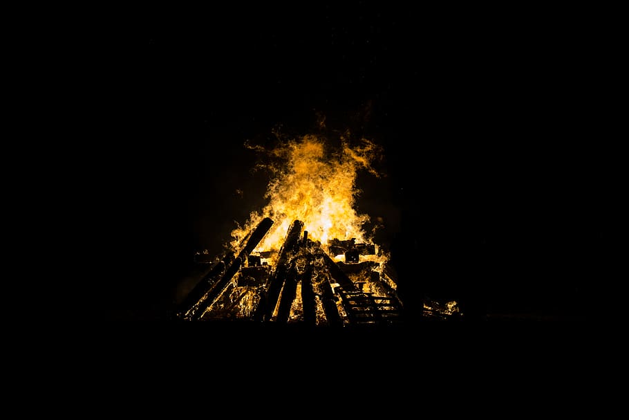 fire, outdoors, winter, cold, burning, flame, fire - natural phenomenon HD wallpaper