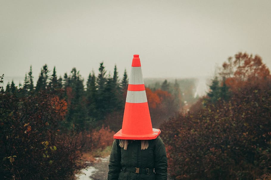 cone, human, person, tree, abies, fir, plant, apparel, clothing HD wallpaper