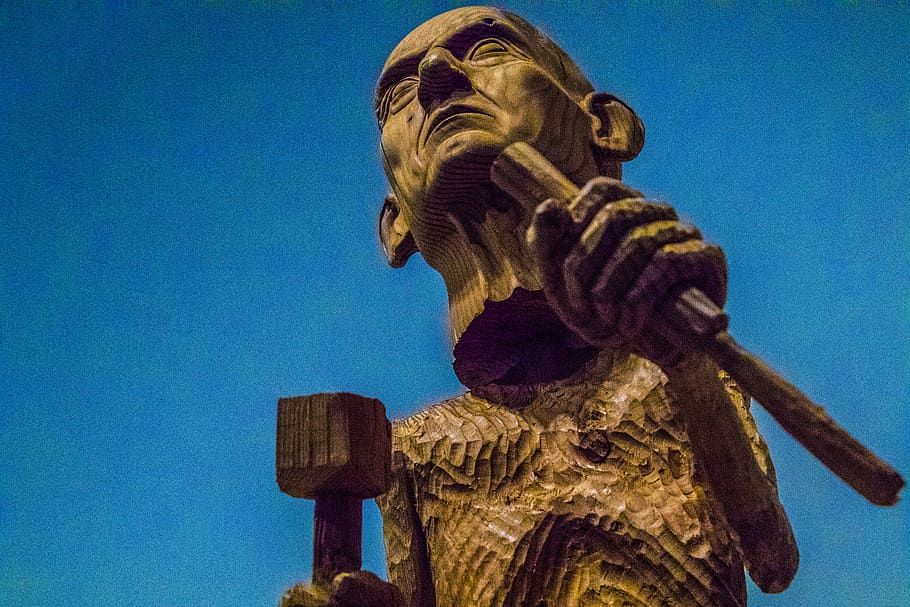 seattle art museum, art and craft, sculpture, sky, statue, representation HD wallpaper