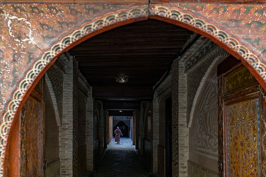 corridor, person, human, morocco, floor, fez, flooring, walkway HD wallpaper