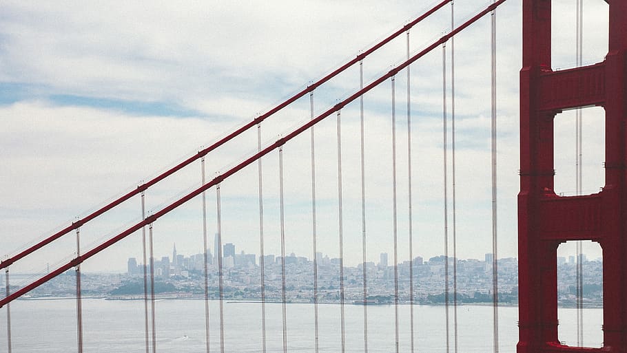 red suspension bridge, building, golden gate bridge, san francisco HD wallpaper