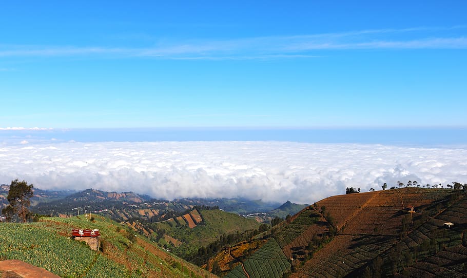 landscape, cloud, nature, sky, mountains, hills, outdoor, atmosphere HD wallpaper