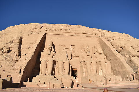 outdoors, soil, nature, egypt, aswan governatore, temple of ramses ii abu simbel HD wallpaper