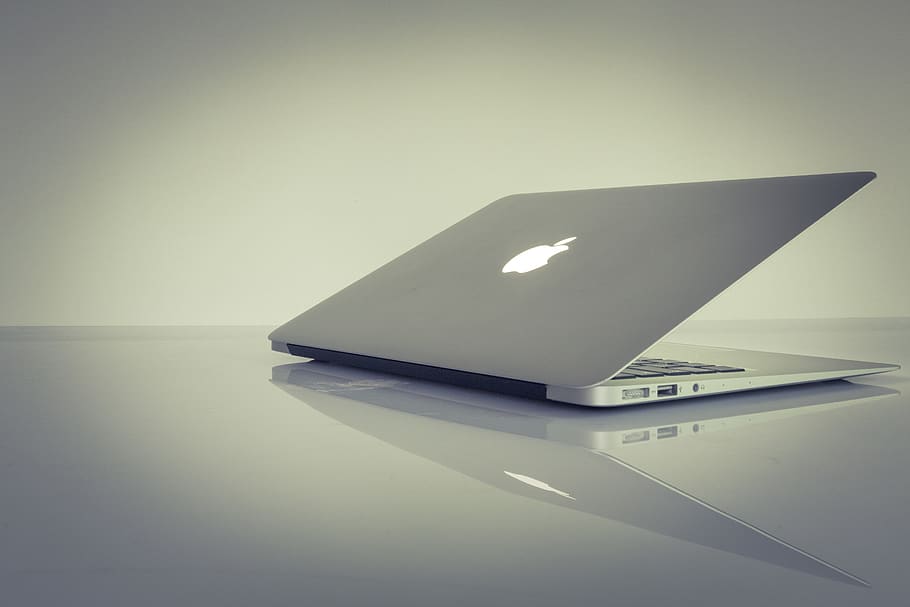 laptop, notebook, computer, mac, apple, macbook air, minimal, HD wallpaper