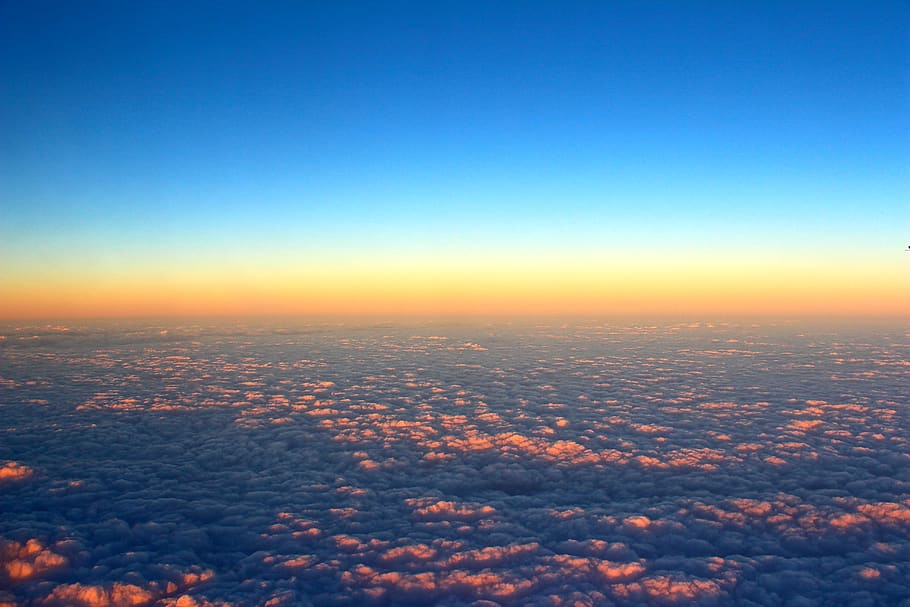air, sunset, clouds, sky, cloud - sky, cloudscape, beauty in nature HD wallpaper