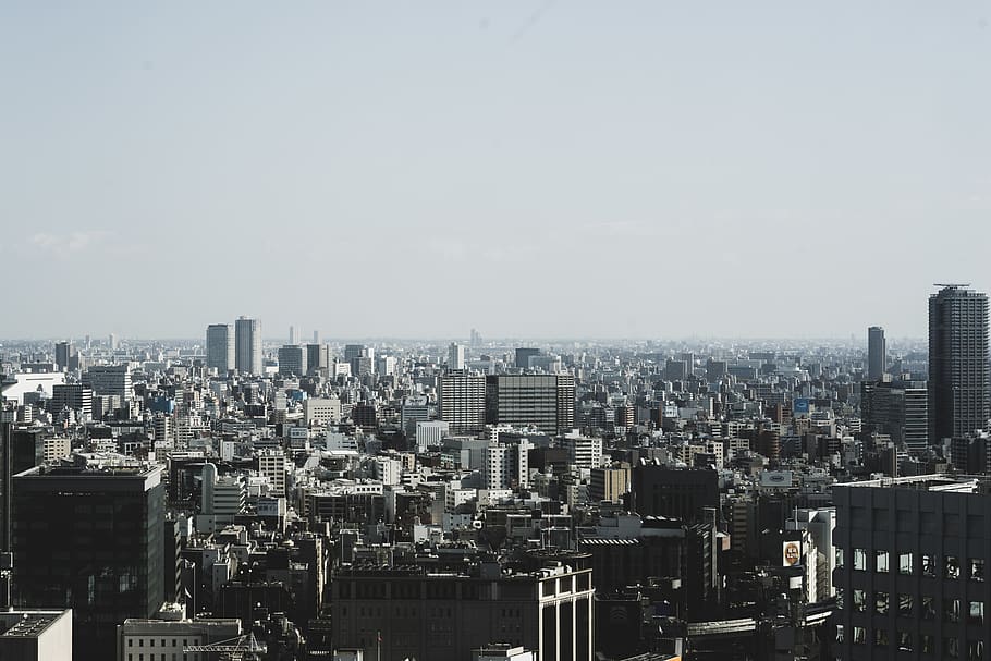 buildings under white clouds, building exterior, city, cityscape HD wallpaper