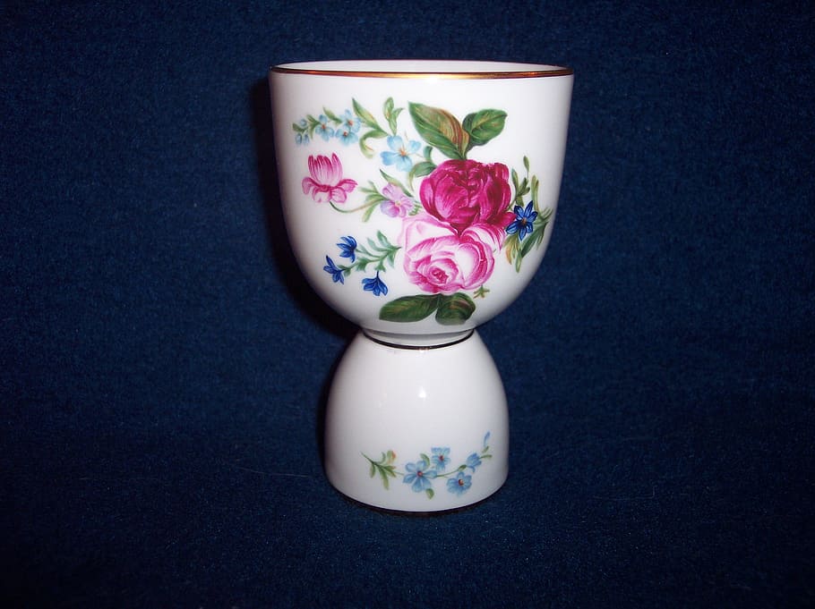 egg, cup, double, flowers, china, porcelain, flowering plant HD wallpaper