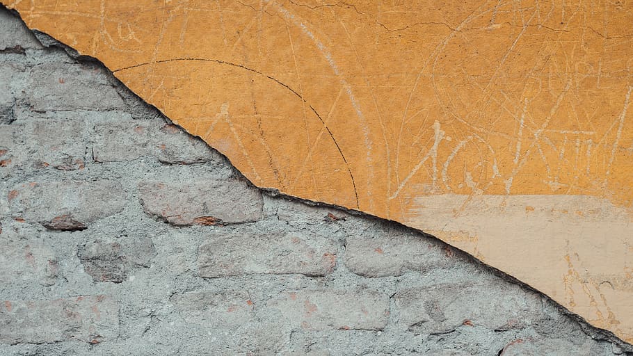 gray concrete surface, wall - building feature, textured, day HD wallpaper