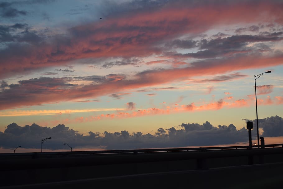 sky, sunset, cloud - sky, beauty in nature, orange color, scenics - nature HD wallpaper