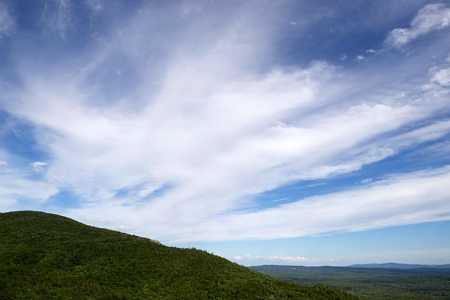 Low Angle Photography of Mountain, clouds, forest, mountains HD wallpaper
