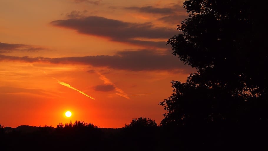 sunset, solihull, clouds, sky, landscape, weather, atmosphere HD wallpaper
