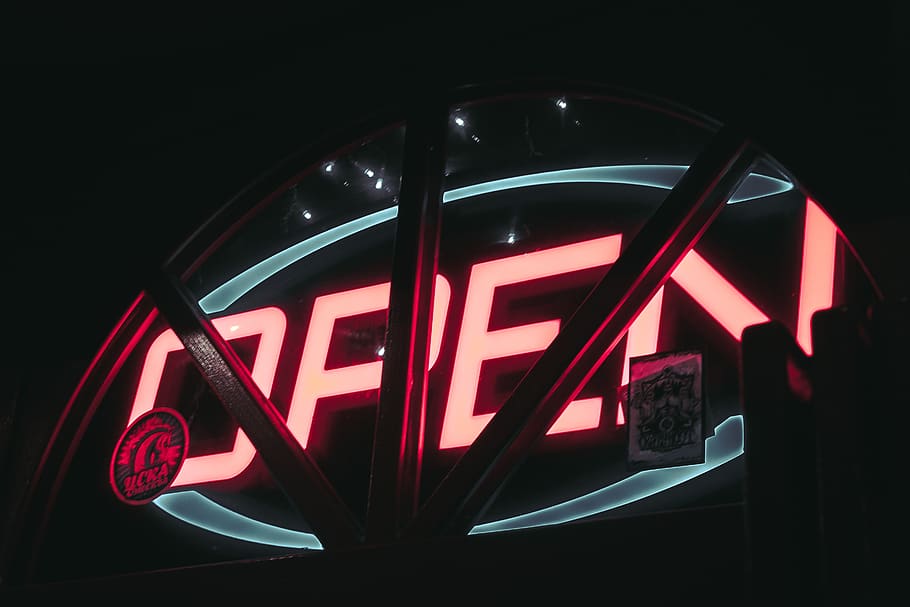 Open LED sign, light, wristwatch, symbol, logo, trademark, transportation HD wallpaper