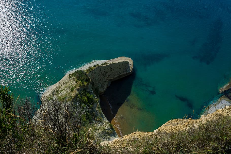 greece, akra drastis, water, high angle view, sea, beauty in nature HD wallpaper