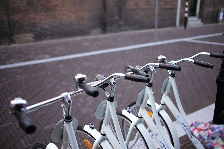 four white cruiser boards, vehicle, transportation, bike, bicycle HD wallpaper