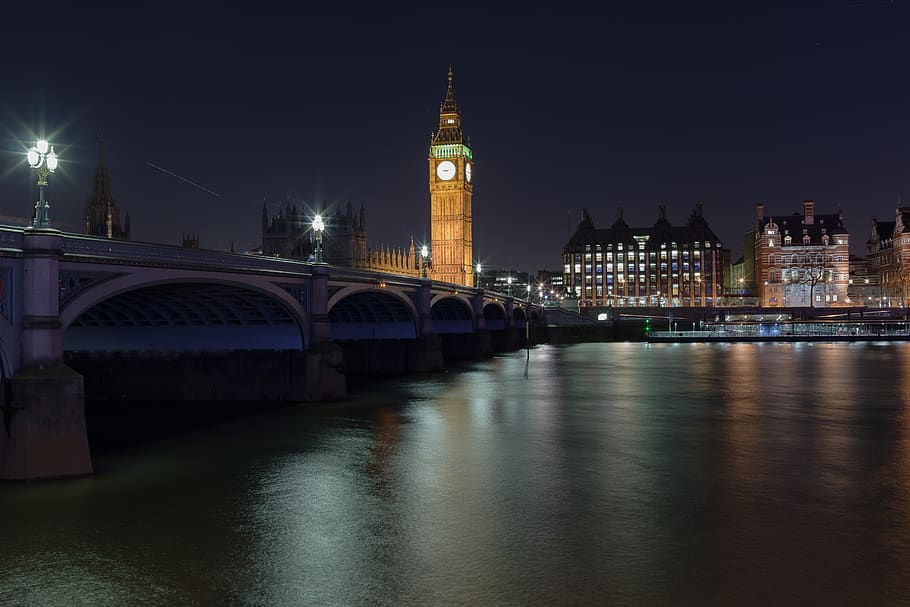 Elizabeth Tower, London, architecture, attraction, big ben, bridge, HD wallpaper