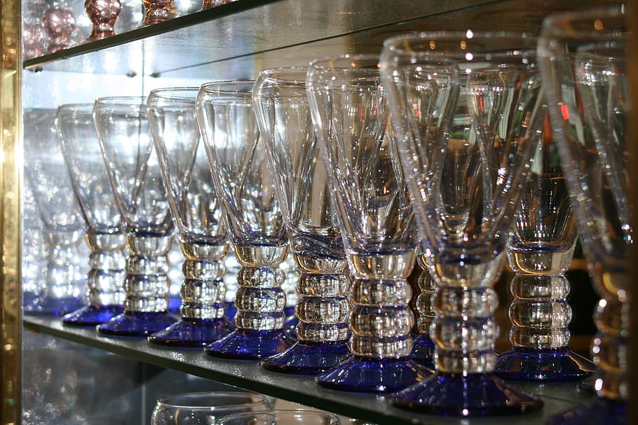 glass, glasses, restaurant, display case, eiscafe, ice cream sundae HD wallpaper