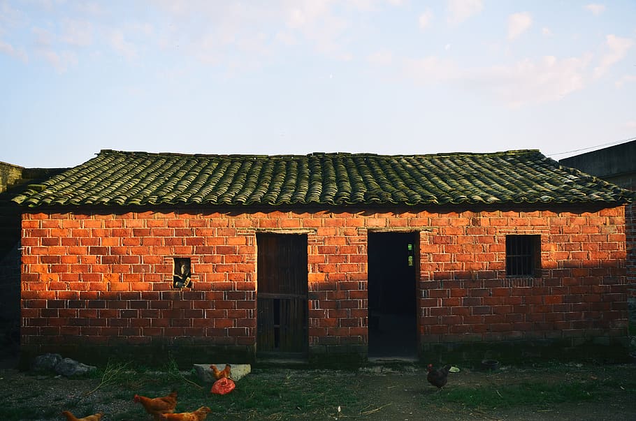 Online crop | HD wallpaper: china, rural, house, red, sunset, dark ...