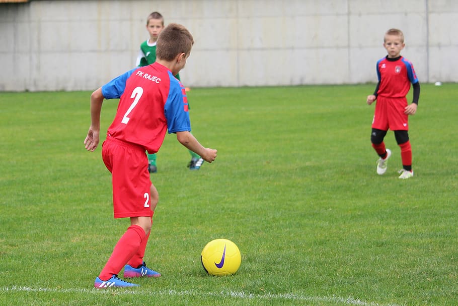 football, pupils, younger pupils, footballer, match, children