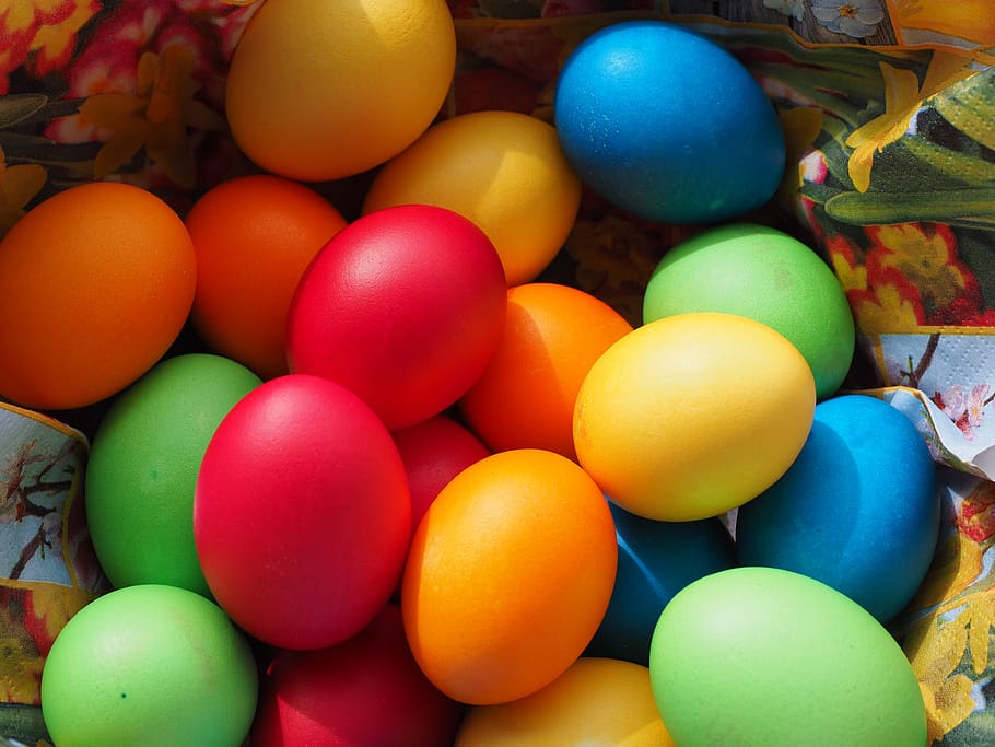 easter eggs, colorful, happy easter, easter egg painting, colored HD wallpaper