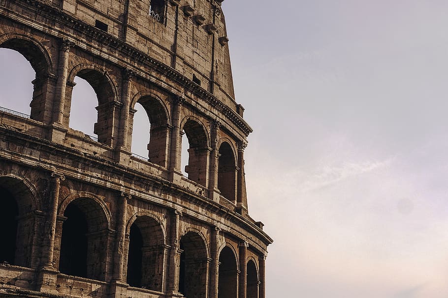 Coliseum Rome, Italy, low angle view, sky, history, the past HD wallpaper