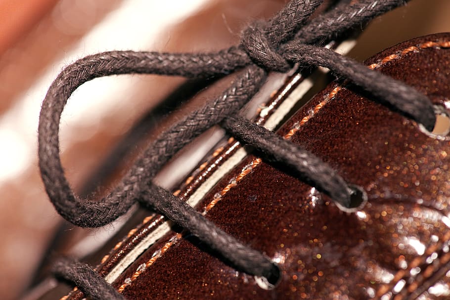 boot, shoe, leather, bow, tied, brown, close-up, studio shot HD wallpaper