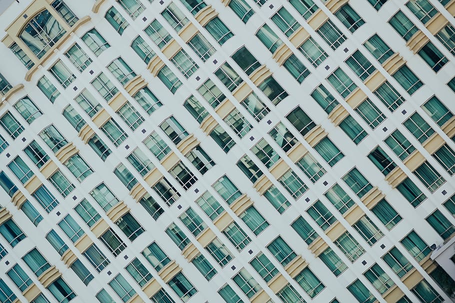 white concrete building, urban, high rise, city, town, housing HD wallpaper