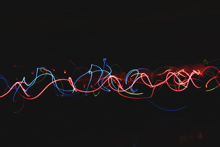 united states, springfield, kickapoo high school, lights, light painting HD wallpaper